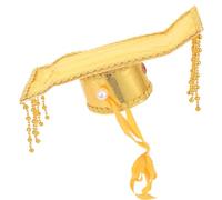 JOINPAYA Sombrero Chino Antiguo para Cosplay y Fiesta, Tocado Histórico Dorado, Talla Única, Accesorio Tradicional para Disfraces y Representaciones Culturales