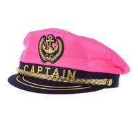 JOINPAYA Sombrero de Capitán Ajustable para Adulto 58 CM Color Rosa Sombrero Unisex para Fiesta Náutica Disfraz de Marinero y Cosplay Accesorio para Yate y Eventos Temáticos