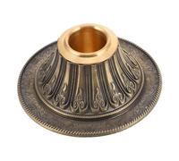 JOINPAYA Soporte De Cobre Para Rueda De Oración Tibetana Con Base Ancha Para Uso Manual Diseño De Loto Artesanal y Resistente Para Practicantes De Budismo y Decoración Espiritual