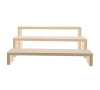 JOINPAYA Soporte de Exhibición de Anillos de Madera 35 CM Estante Escalonado 3 Piezas Organizador para Joyería Expositor para Anillos y Pendientes Adecuado para Tienda y Uso Doméstico