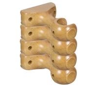 JOINPAYA Soporte de Madera Maciza y Diseño Moderno 4 Piezas Montaje en Pared Protección contra Rayaduras, Instalación Fácil para Barra de Cortina de 29mm para Sala y Techo