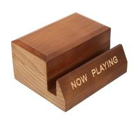 JOINPAYA Soporte de Sobremesa de Madera para Discos de Vinilo y Cd, Expositor Minimalista de Almacenamiento para Oficina y Hogar, Revistero Compacto y Organizador de Archivos de Escritorio