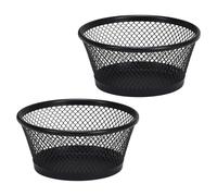 JOINPAYA Soportes de Malla para Clips de Papel 2 Unidades Negro Organizador de Escritorio Compacto para Oficina y Hogar Contenedor Funcional para Clips Chinchetas y Tornillos