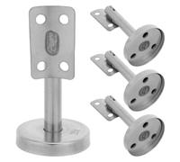 JOINPAYA Soportes de Pasamanos Base Redonda de Acero Inoxidable para Montaje en Pared Superficie Lisa y Ahorro de Espacio, 4 Piezas para Proyectos Profesionales y Mejoras del Hogar