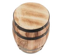 JOINPAYA Taburete de Barril Vintage Taburete de Barril de Roble Madera Color Café para Jardín y Césped Portátil y Resistente Estilo Retro Rústico