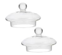 JOINPAYA Tapa de Tetera de Vidrio Transparente 7,5 Cm 2 Piezas Repuesto para Tetera de 600 Ml Diseño Floral, Recambio Compatible para Accesorios de Cocina y Vajilla de Té