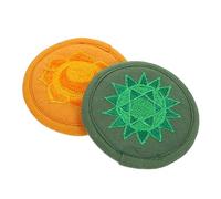 JOINPAYA Tapetes para Cuencos de Sonido Budistas de Algodón Diseño Compacto, Cojines Bordados para Cuencos de Buda, Accesorios Religiosos Prácticos y Fáciles de Transportar, Pack de 2
