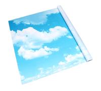 JOINPAYA Tapiz Decorativo de Fondo Azul Cielo y Nubes Claras para Fiesta y Festival, Mantel de Dacron Fácil de Limpiar No se Desvanece