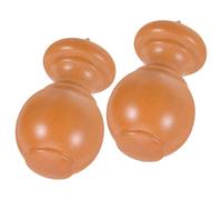 JOINPAYA Tapones de Cabeza para Barra de Cortina de Madera Natural, Compatibles Barras de 29 Mm, 2 Unidades, Remates Decorativos Cuadrados para Rieles Romanos, Accesorios para Decoración