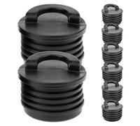 JOINPAYA Tapones de Goma Negros para Desagüe de Kayak Kit de 8 Unidades Medianas Caucho Resistente Aplicables para Kayaks de Mar y Canoas Accesorios Impermeables para Navegación y