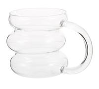 JOINPAYA Taza de Vidrio Transparente Diseño Irregular, Vaso Multifunción para Whisky, Té y Cerveza, Resistente al Calor, Adecuado para Hogar, Fiestas y Cafeterías, 1 Unidad