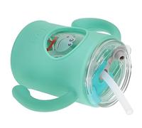 JOINPAYA Taza Infantil con Pajita y Doble Asa Vaso de con para Niña Resistente y para Microondas Diseño de Dibujos Animados con Funda de para y Uso Diario