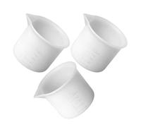 JOINPAYA Tazas Medidoras de Silicona Reutilizables 3 Piezas de 50 Ml con Escala Clara Transparentes Flexibles para Mezcla, Bricolaje, Repostería y Laboratorio