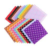 JOINPAYA Telas No Tejidas Estampadas Flores y Puntos 20 Piezas de 15x15cm, Ideales para Proyectos de Costura y Patchwork Artesanal Varios estilos para Manualidades DIY Varios estilos