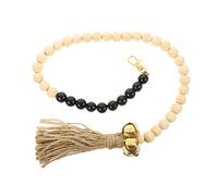 JOINPAYA Timbre para Perros Campana Tejida y Cuentas De Madera, Cuerda Colgante Negra, Juguete De Entrenamiento para Cachorros, Accesorio para Puertas y Adiestramiento Canino