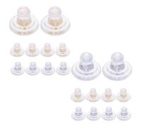 JOINPAYA Topes de Silicona Transparentes para Pendientes Cierres Seguros para Pendientes de Botón 20 Piezas 10 de 18K Dorado 10 de Blanco K Accesorios Hipoalergénicos para Creación de