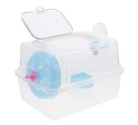 JOINPAYA Transportín para Hámsteres Portátil con Diseño Transparente y Accesorios de Alimentación Jaula de Viaje para Animales Pequeños para Cobayas y Domésticas