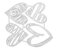 JOINPAYA Troqueles de Corte Metálicos de Acero al Carbono Juego de 4 Troqueles en Forma de Corazón para Scrapbooking Plantillas para Manualidades y Elaboración de Tarjetas Decorativas