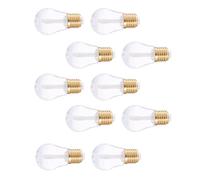 JOINPAYA Tubos de Bálsamo Labial de Plástico Transparente, Envases Recargables para Brillo Labial Casero, Set de 10 Unidades Diseño Mini Bombilla Dorada, Ideales para Maquillaje y DIY