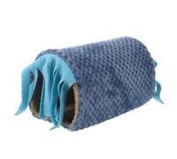 JOINPAYA Túnel de Peluche para Hámster Cobaya y Conejos Nido de Descanso con Borlas para Invierno Escondite para Chinchillas y Pequeños Roedores