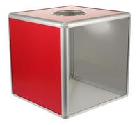 JOINPAYA Urna Transparente Multifuncional para Rifas y Donaciones Borde de Aluminio Tamaño 30X30X30 CM Caja para Lotería y Recaudación de Fondos Accesorio para Reuniones Color