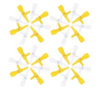 JOINPAYA Válvula Reguladora de Flujo de Aire para Bomba de Acuario, Accesorios para Bombas de Oxígeno, Conector para Manguera de 4 Mm, 40 Unidades en Color Claro y Amarillo,