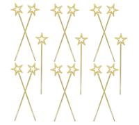 JOINPAYA Varitas Mágicas Infantiles de Estrella Dorada 15 Unidades para Niñas Accesorio para Fiestas Día Disfraces de Hada y Ángel