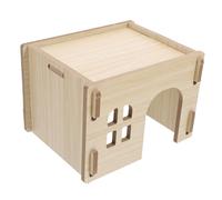 JOINPAYA Villa de Madera sólida casa de hámster casa de Hamsters Escondite de hámster escondite del Castillo del Conejo Pieles de Conejillo de Indias cabaña de Conejos