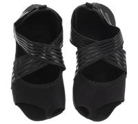 JOINPAYA Zapatillas de Baile Antideslizantes para Mujer Tipo Calcetín Nylon Transpirable Color Negro Talla S 34-36 Ideales para Yoga Pilates y Ballet