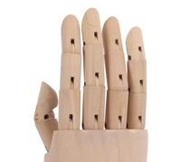 Joint Hand Model Wooden Adjustable Non Slip Flexible Wooden Manikin Hand for Jewelry Display Sketch Painting Office Tabletop Decoration 11.8in Christmas Gifts (Right)