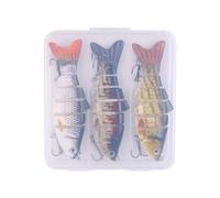 Jointed Swimbait Señuelo Nadador de 3 Piezas Multiarticulado de Hundimiento