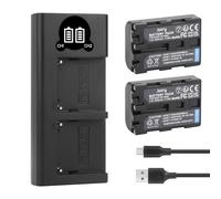 Joiry 2 baterías NP-FM55H FM50 y cargador USB para cámara Sony NP-FM30 DSC-R1 DSC-F828 DSC-F717 DSC-F707 MVC-CD250 HDR-HC1 DCR-DVD301 DCR-DVD101