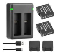Joiry Batería 360 Ace Pro de 1800 mAh y cargador USB compatible con cámara Insta360 Ace Pro/Insta360 Ace, incluye caja de batería con memoria SD (2 unidades)
