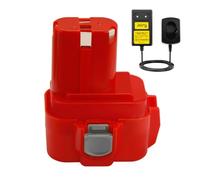Joiry Batería Ni-MH de 9,6 V 3,5 Ah con cargador para Makita PA09 9120 9122 9134 9100 9100A 9101A 9102 6207D 192595-8 192596-6 192638-6 1939777 -7 63 8344-4-2