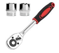 JOISIDE Llave de carraca 3/8",Llave de Carraca Reversible,2 Piezas Juego Llaves Vaso Con Tomas de 21 mm, 22 mm