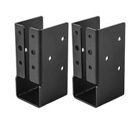 Joist Hanger 2x4 - Carbon Steel Powder-Coated | Deck Railing Concealed Connectors | Heavy Duty Wood Beam Brackets Set Of 2 For Pergola Handrail Swing Shelf Fence Stair