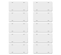 JOJEJUN - Placa de matrícula para sublimación (10 unidades, transferencia térmica en blanco, etiqueta de matrícula, coche, para decoración de coche, personalizada, 12 x 6 pulgadas)