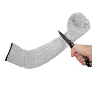 JOJIDE 1pair Level 5 HPPE Cut Resistant Arm Sleeve Breathable Skin-friendly Food Grade Material Cut-Resistant Arm Sleeve For Outdoor Work(20cm)