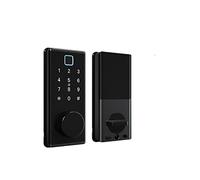JOJIDE Cerradura de puerta inteligente, cerradura inteligente 5 en 1, sin llave, huella dactilar, contraseña, tarjeta IC, cerradura TTLock para puerta automática para oficina en casa (TTLock Bluetooth