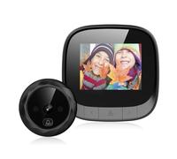 JOJIDE Doorbell Camera, Mirilla electrónica for Puerta con Pantalla LCD de 2,4", Timbre, cámara de Mirilla Nocturna infrarroja, cámara Digital for Puerta