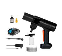 JOJIDE Pistola rociadora, Limpiador De Alta Presión Sin Escobillas, Pistola Agua Pulverizada, Máquina Limpieza A Lavado Coche Portátil For Batería 18V(One small battery)