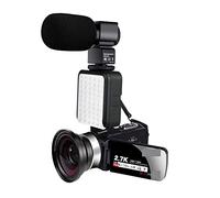 JOJIDE Videocamara, 2.7K Cámaras Digitales Cámara de Video Videocámara Digital portátil Zoom 16X Pantalla LCD táctil Videocámara con(with 32GB SD Card,Lens-Mic-LED)