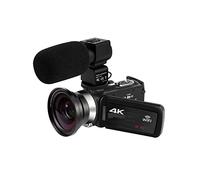 JOJIDE Videocamara, Cámara de Video Vlog 4K Completa for transmisión en Vivo Videocámara Digital al Aire Libre Webcam 16X Grabadora de fotografía(No SD Card,Grey)