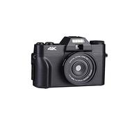 JOJIDE Videocamara, Cámara Digital for fotografía Videocámara 4K LCD Pantalla abatible Cámara de Fotos Zoom 16X Lente Gran Angular Selfie Webcam(with 16GB TF Card,NO Lens)