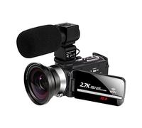 JOJIDE Videocamara, Grabadora de vídeo Digital de 2,7 K, Uso doméstico, cámaras portátiles for Exteriores for fotografía, Streaming, videocámara Web, Vlog Videcam(No SD Card,with Lens Microphone)