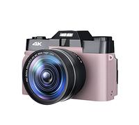 JOJIDE Videocamara, Lente Gran Angular 48MP Cámara Digital Fotografía Vlog Videocámara for transmisión en Vivo Webcam 4K 16X Zoom Digital Selfie(Standard,CDR10 Pink-Lens)