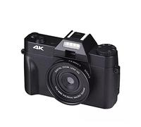 JOJIDE Videocamara, Lente Macro 48MP Cámara autofoto Vintage Pantalla abatible Gran Angular 4K Videocámara Retro Vlog Fotografía Grabadora de Video Digital(64G SD Card,No Lens)