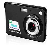 JOJIDE Videocamara, Mini cámara Digital for fotografía Vintage Compact Photo Recorder 2.7 TFT Screen Portable DV Selfie Retro 18MP Video Camcorder(32G SD Card,Nero)