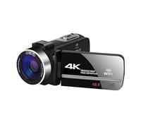 JOJIDE Videocamara, Videocámara Profesional 4K, cámara de vídeo Digital for Streaming, grabadora Vlog, estabilizador de cámara Web de lapso de Tiempo 18X(64G SD Card,Blauw)