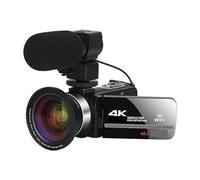 JOJIDE Videocamara, Videocámara Profesional 4K, cámara de vídeo Digital for Streaming, grabadora Vlog, estabilizador de cámara Web de lapso de Tiempo 18X(No SD Card,NA-U600-LT)
